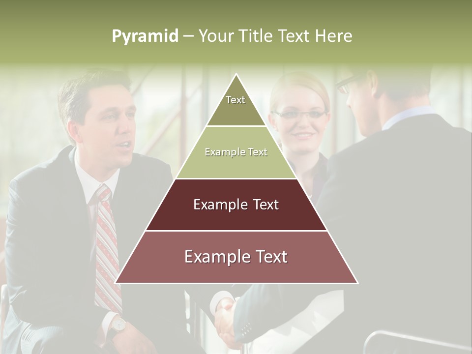 A Group Of People Sitting Around A Table Shaking Hands PowerPoint Template