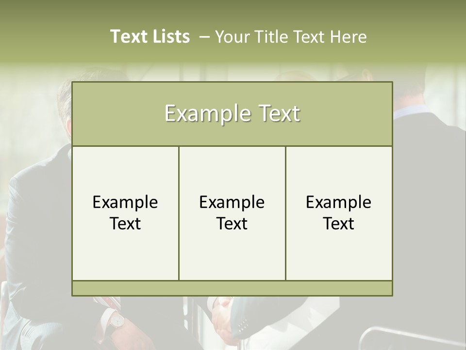 A Group Of People Sitting Around A Table Shaking Hands PowerPoint Template
