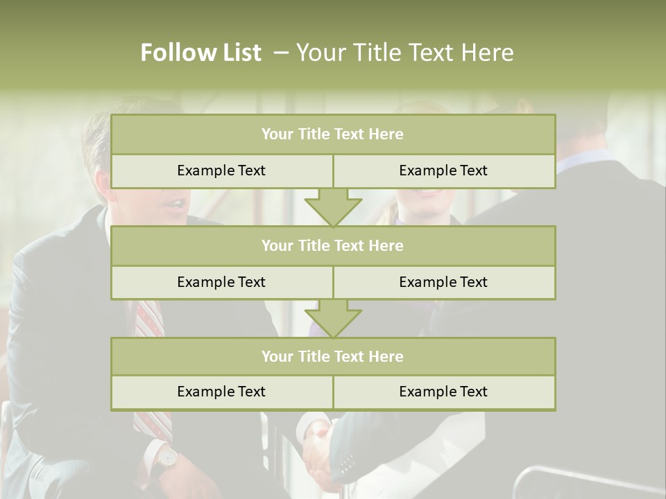 A Group Of People Sitting Around A Table Shaking Hands PowerPoint Template