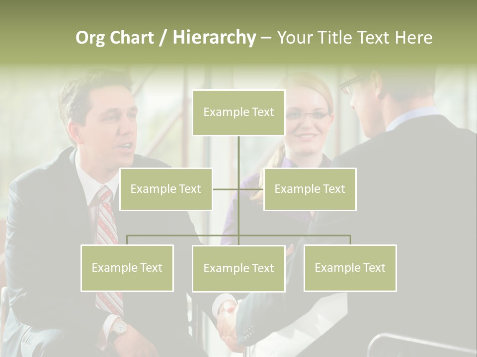 A Group Of People Sitting Around A Table Shaking Hands PowerPoint Template