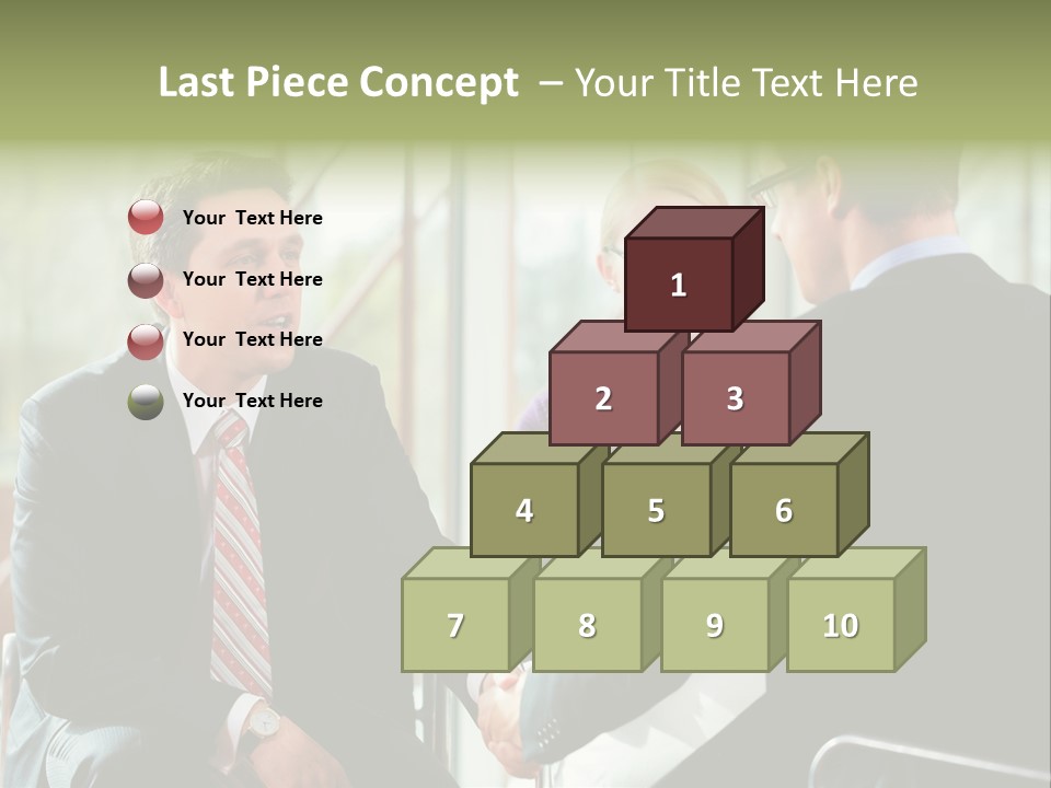 A Group Of People Sitting Around A Table Shaking Hands PowerPoint Template