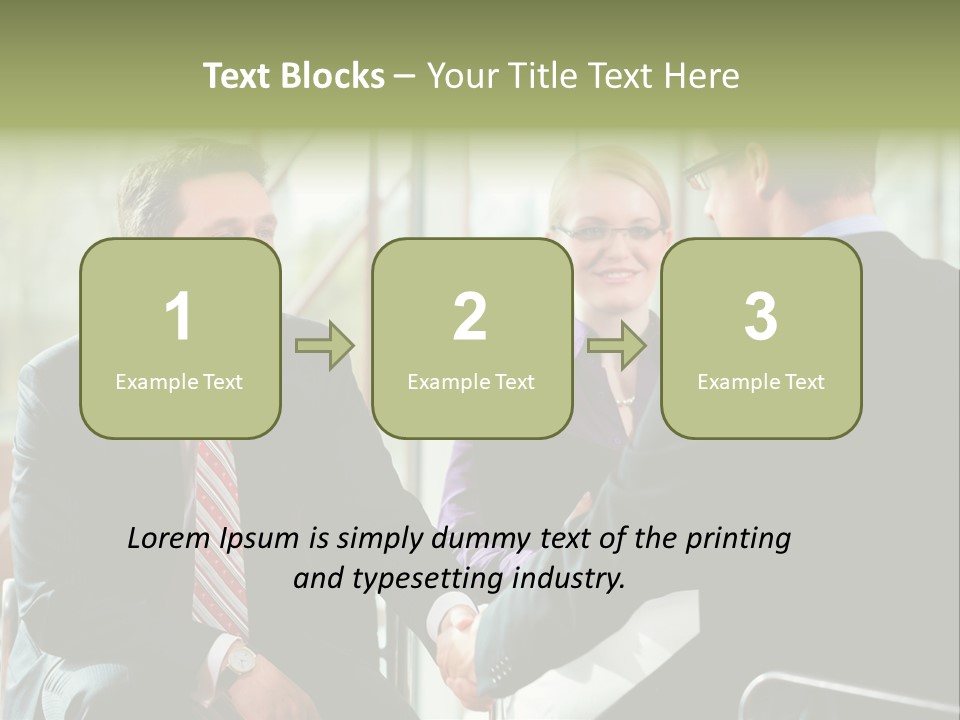 A Group Of People Sitting Around A Table Shaking Hands PowerPoint Template