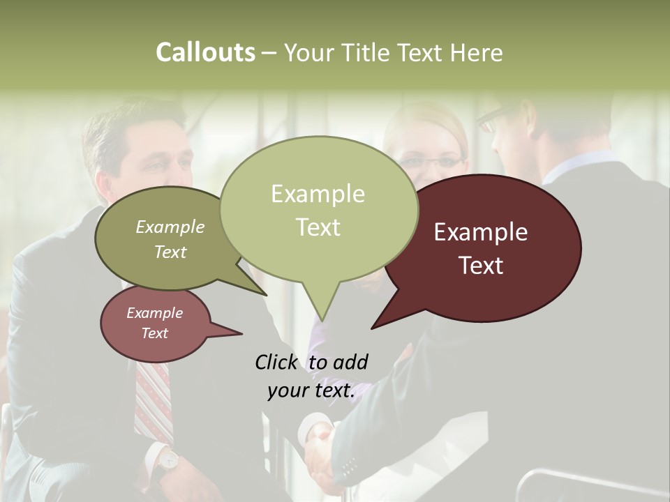 A Group Of People Sitting Around A Table Shaking Hands PowerPoint Template