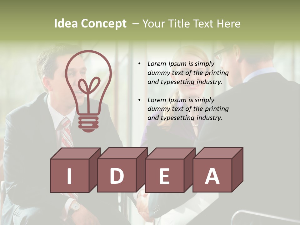 A Group Of People Sitting Around A Table Shaking Hands PowerPoint Template