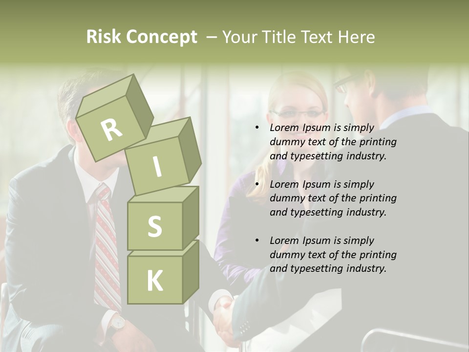 A Group Of People Sitting Around A Table Shaking Hands PowerPoint Template