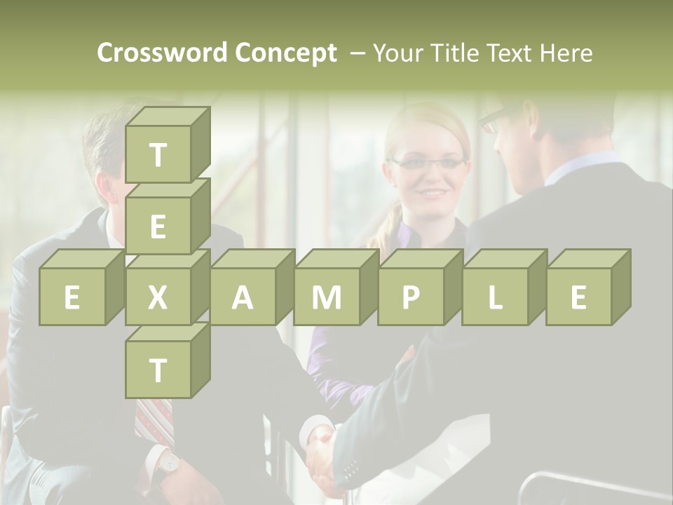 A Group Of People Sitting Around A Table Shaking Hands PowerPoint Template