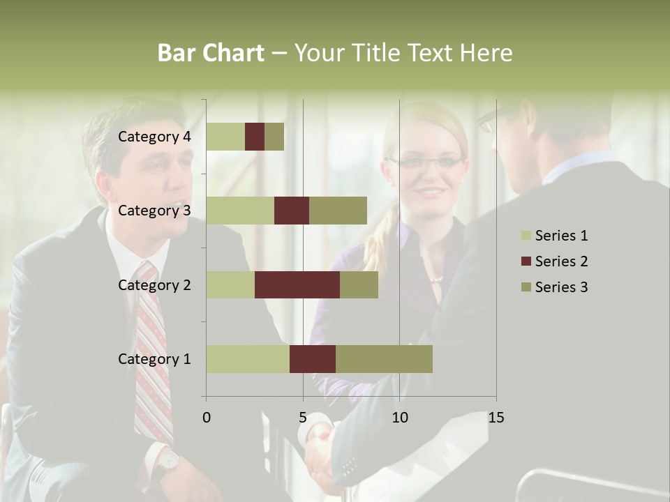 A Group Of People Sitting Around A Table Shaking Hands PowerPoint Template