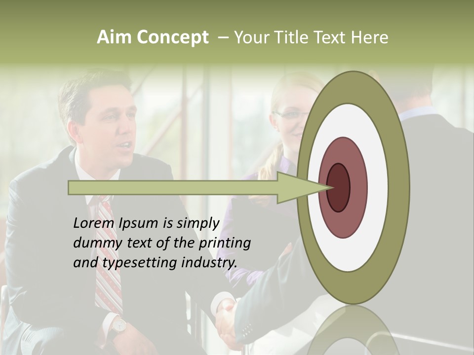 A Group Of People Sitting Around A Table Shaking Hands PowerPoint Template