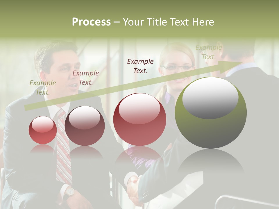 A Group Of People Sitting Around A Table Shaking Hands PowerPoint Template