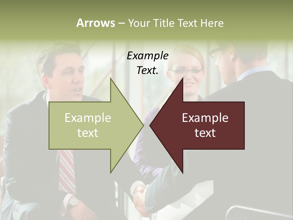 A Group Of People Sitting Around A Table Shaking Hands PowerPoint Template