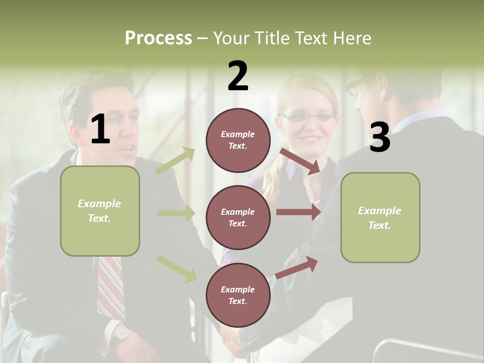 A Group Of People Sitting Around A Table Shaking Hands PowerPoint Template