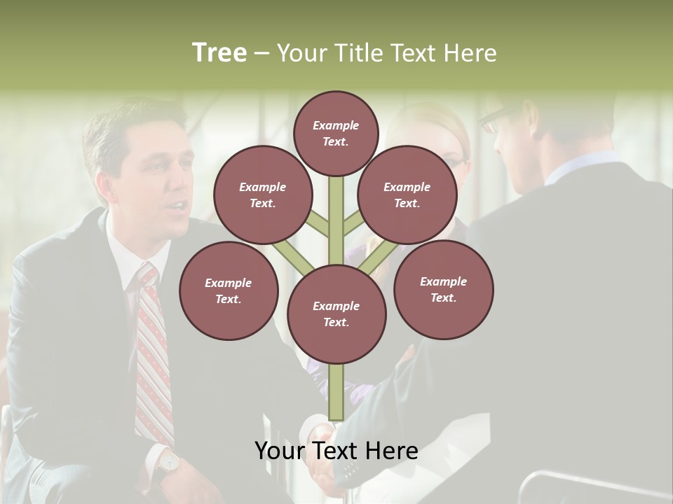 A Group Of People Sitting Around A Table Shaking Hands PowerPoint Template