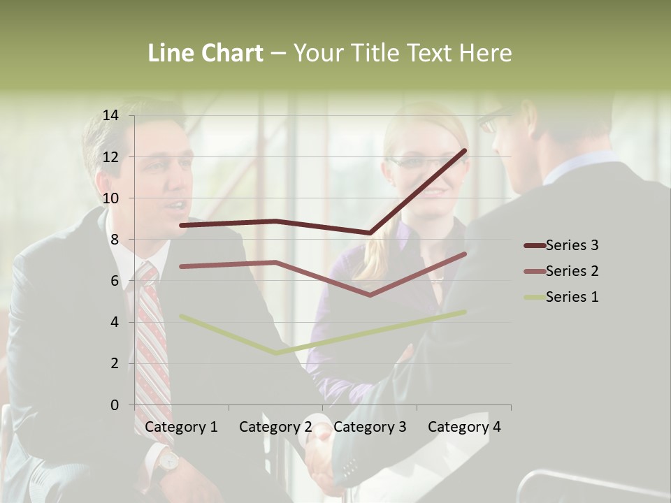 A Group Of People Sitting Around A Table Shaking Hands PowerPoint Template