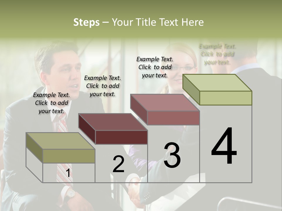 A Group Of People Sitting Around A Table Shaking Hands PowerPoint Template