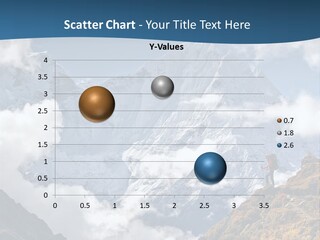 A Man Hiking Up A Mountain On A Sunny Day PowerPoint Template