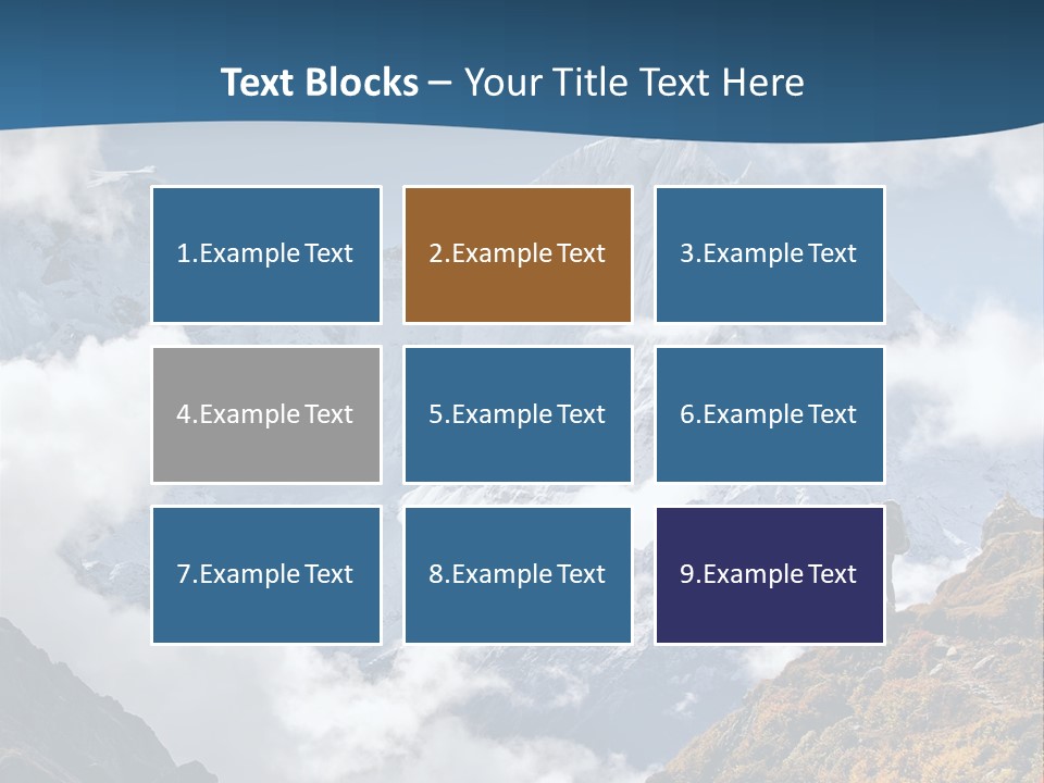 A Man Hiking Up A Mountain On A Sunny Day PowerPoint Template