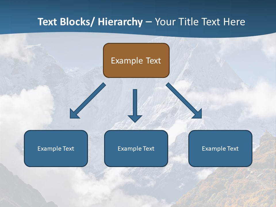 A Man Hiking Up A Mountain On A Sunny Day PowerPoint Template