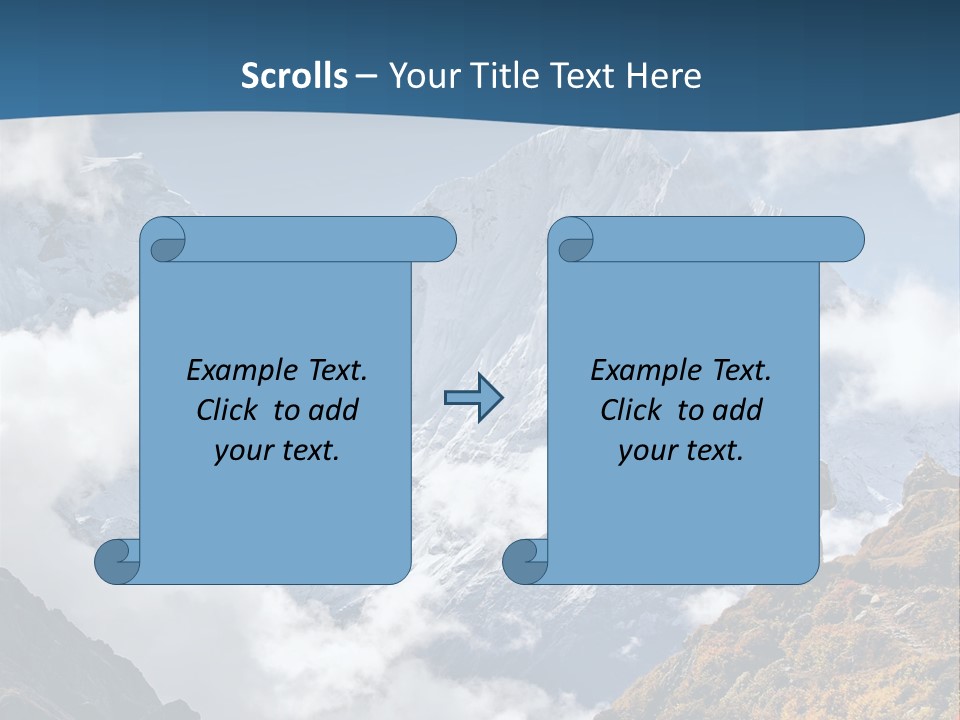 A Man Hiking Up A Mountain On A Sunny Day PowerPoint Template