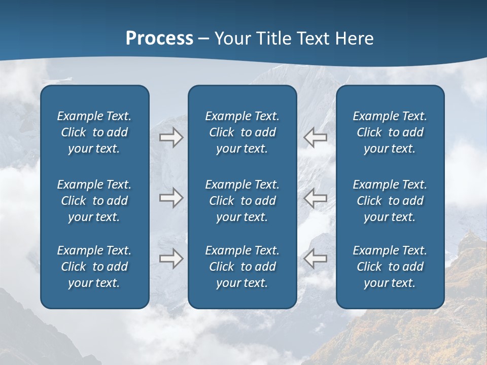 A Man Hiking Up A Mountain On A Sunny Day PowerPoint Template