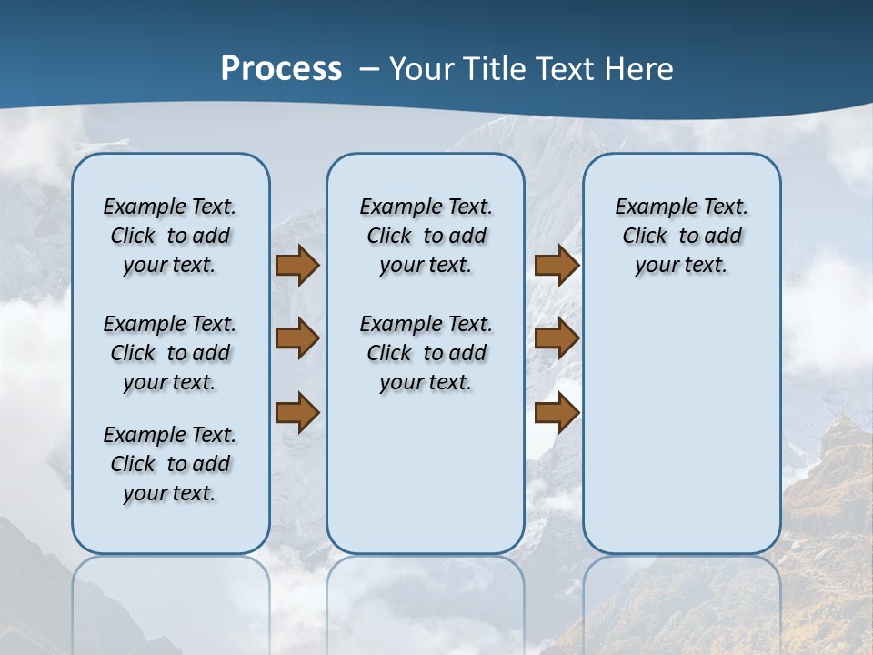 A Man Hiking Up A Mountain On A Sunny Day PowerPoint Template