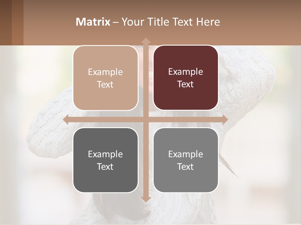 A Woman Holding Her Hair In Front Of Her Head PowerPoint Template