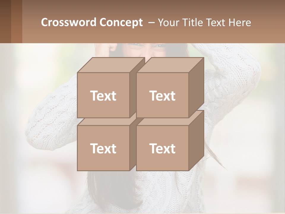 A Woman Holding Her Hair In Front Of Her Head PowerPoint Template