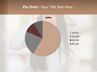 A Woman Holding Her Hair In Front Of Her Head PowerPoint Template