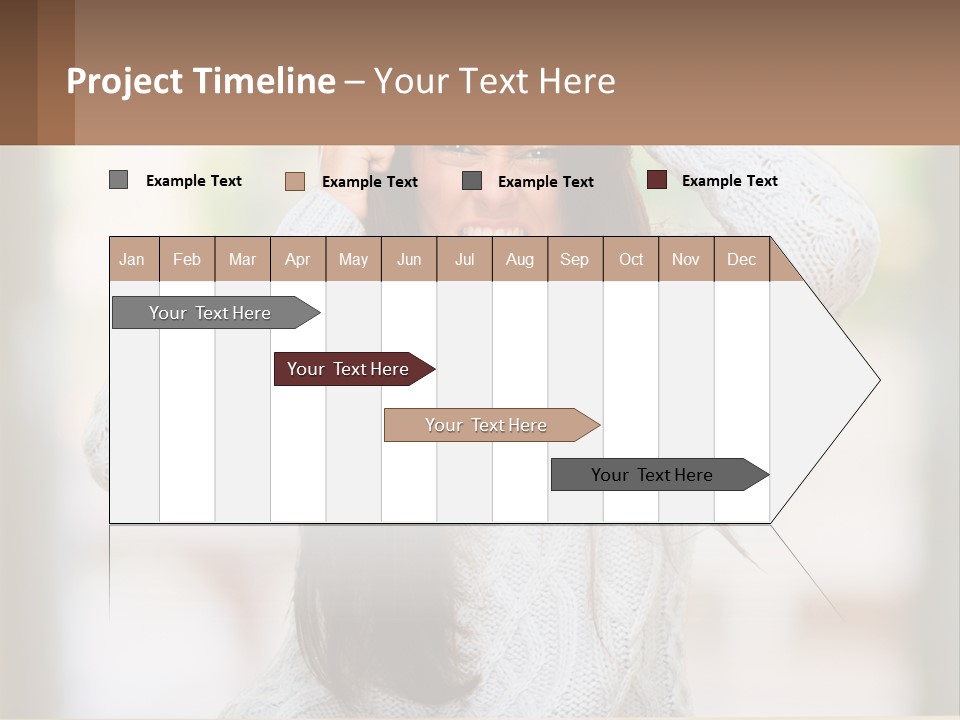 A Woman Holding Her Hair In Front Of Her Head PowerPoint Template