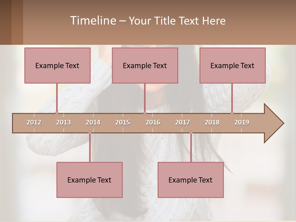 A Woman Holding Her Hair In Front Of Her Head PowerPoint Template