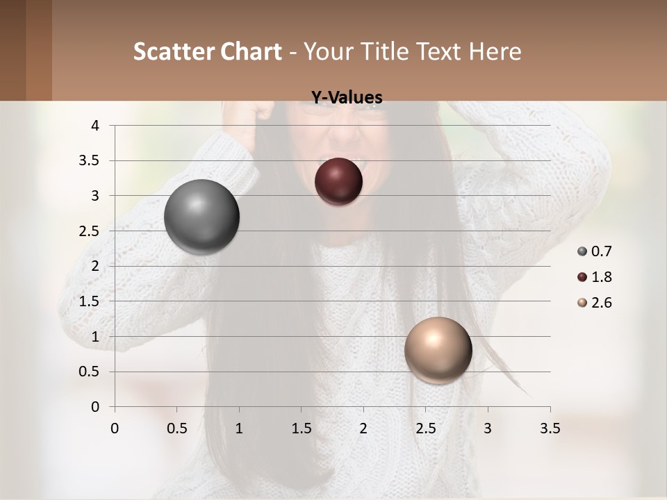 A Woman Holding Her Hair In Front Of Her Head PowerPoint Template