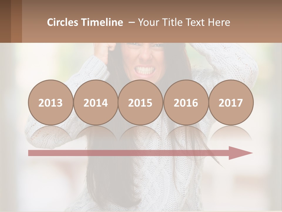 A Woman Holding Her Hair In Front Of Her Head PowerPoint Template