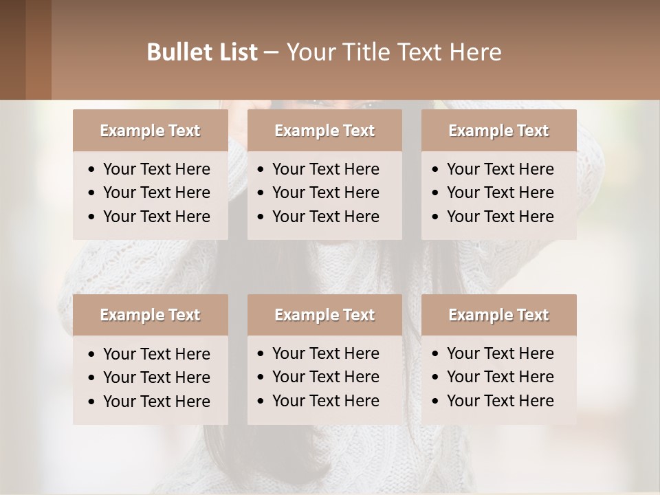 A Woman Holding Her Hair In Front Of Her Head PowerPoint Template