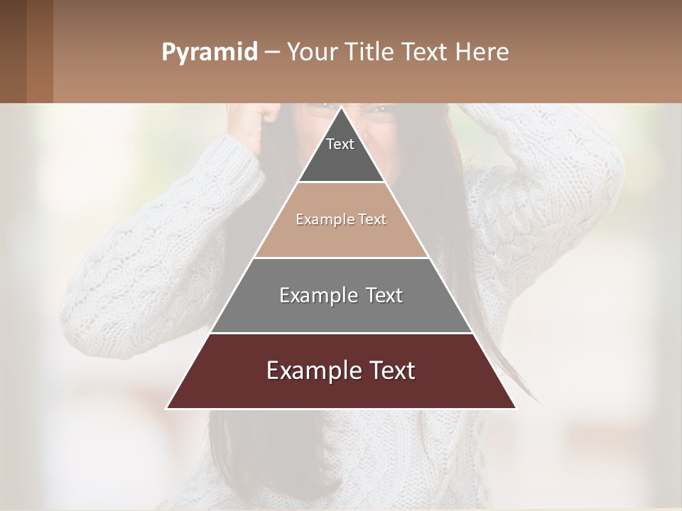 A Woman Holding Her Hair In Front Of Her Head PowerPoint Template