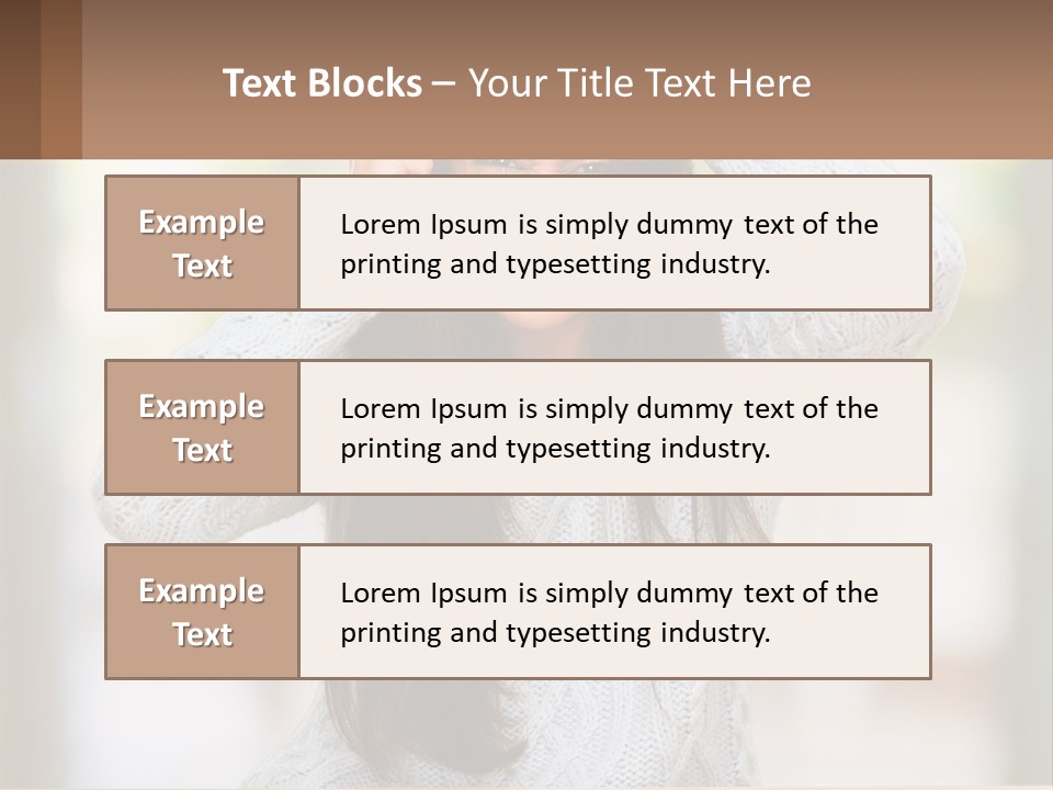 A Woman Holding Her Hair In Front Of Her Head PowerPoint Template