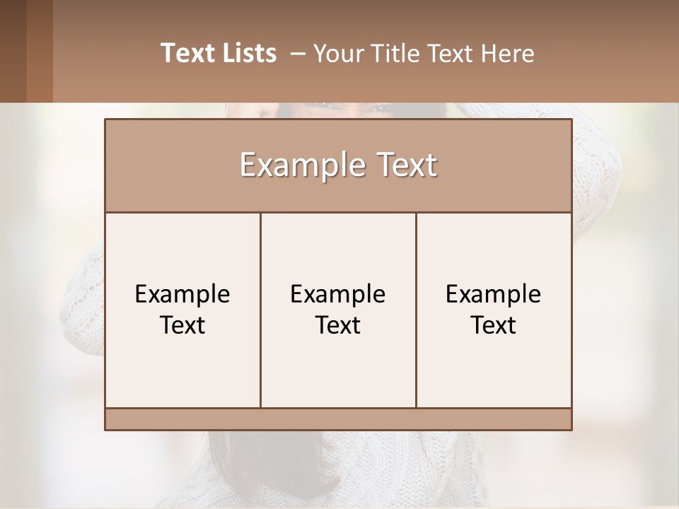 A Woman Holding Her Hair In Front Of Her Head PowerPoint Template