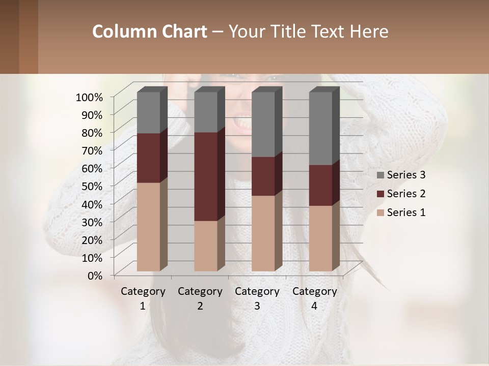 A Woman Holding Her Hair In Front Of Her Head PowerPoint Template