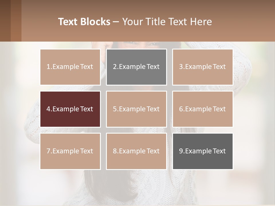 A Woman Holding Her Hair In Front Of Her Head PowerPoint Template