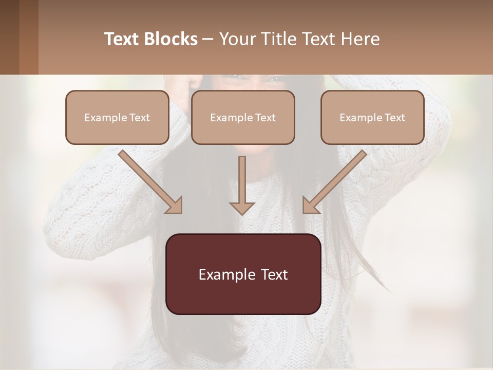 A Woman Holding Her Hair In Front Of Her Head PowerPoint Template