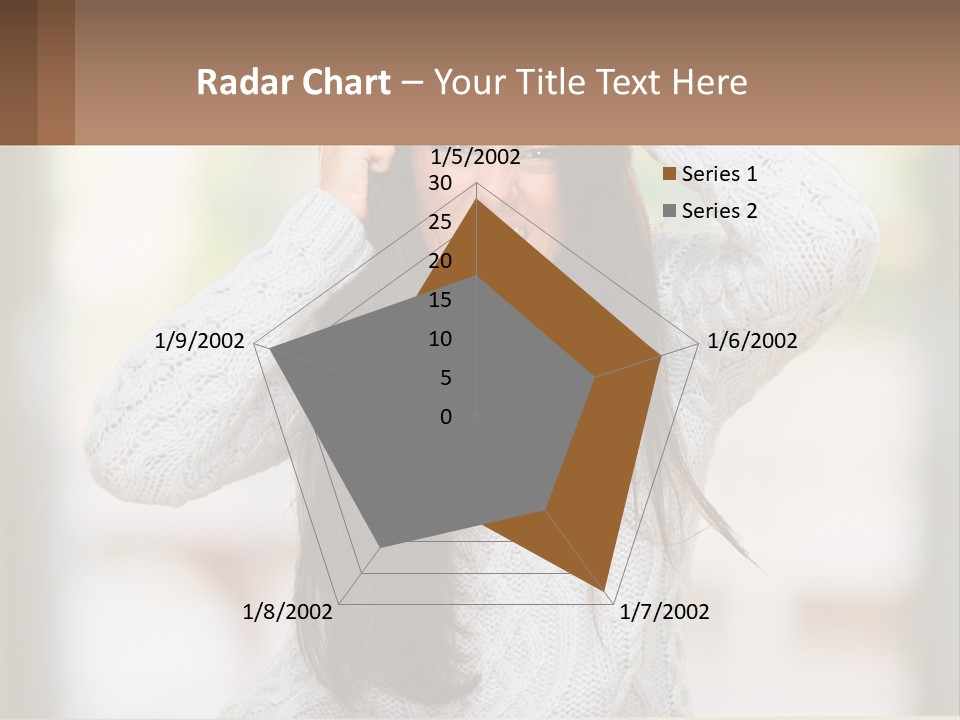 A Woman Holding Her Hair In Front Of Her Head PowerPoint Template