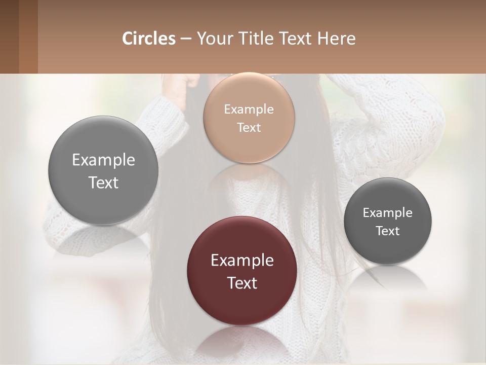 A Woman Holding Her Hair In Front Of Her Head PowerPoint Template