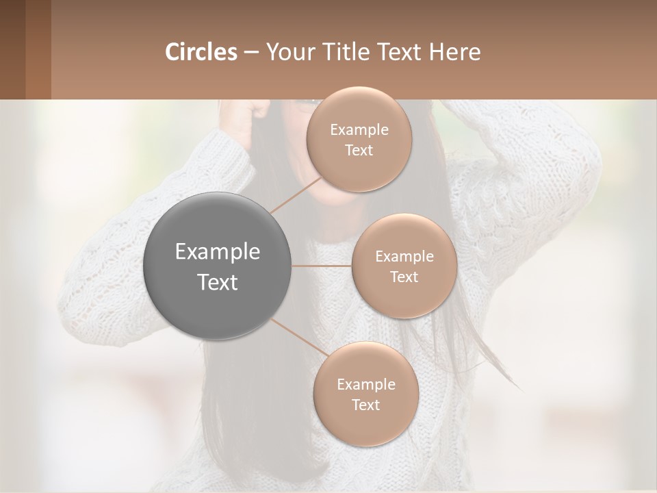 A Woman Holding Her Hair In Front Of Her Head PowerPoint Template