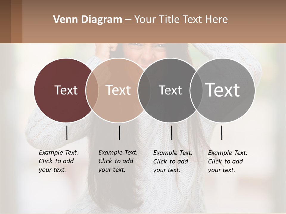 A Woman Holding Her Hair In Front Of Her Head PowerPoint Template