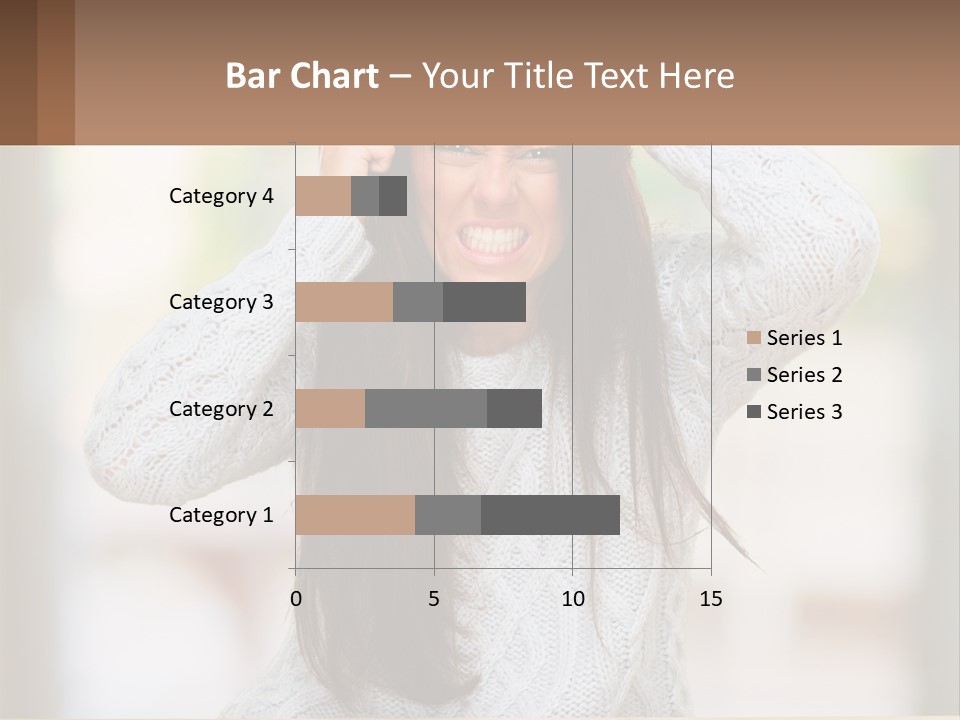 A Woman Holding Her Hair In Front Of Her Head PowerPoint Template