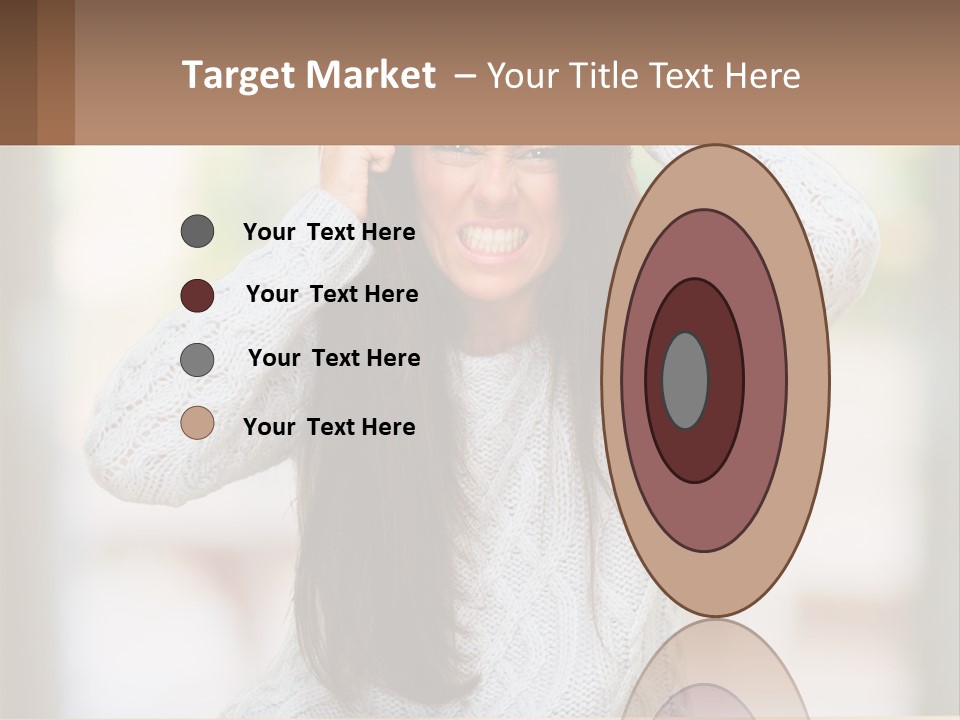 A Woman Holding Her Hair In Front Of Her Head PowerPoint Template