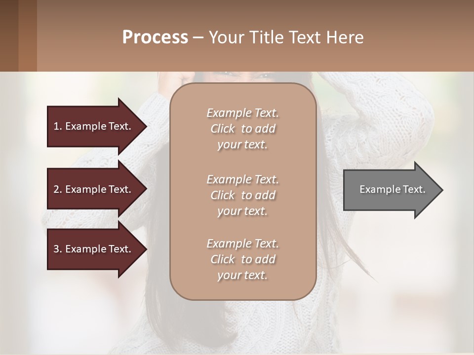 A Woman Holding Her Hair In Front Of Her Head PowerPoint Template