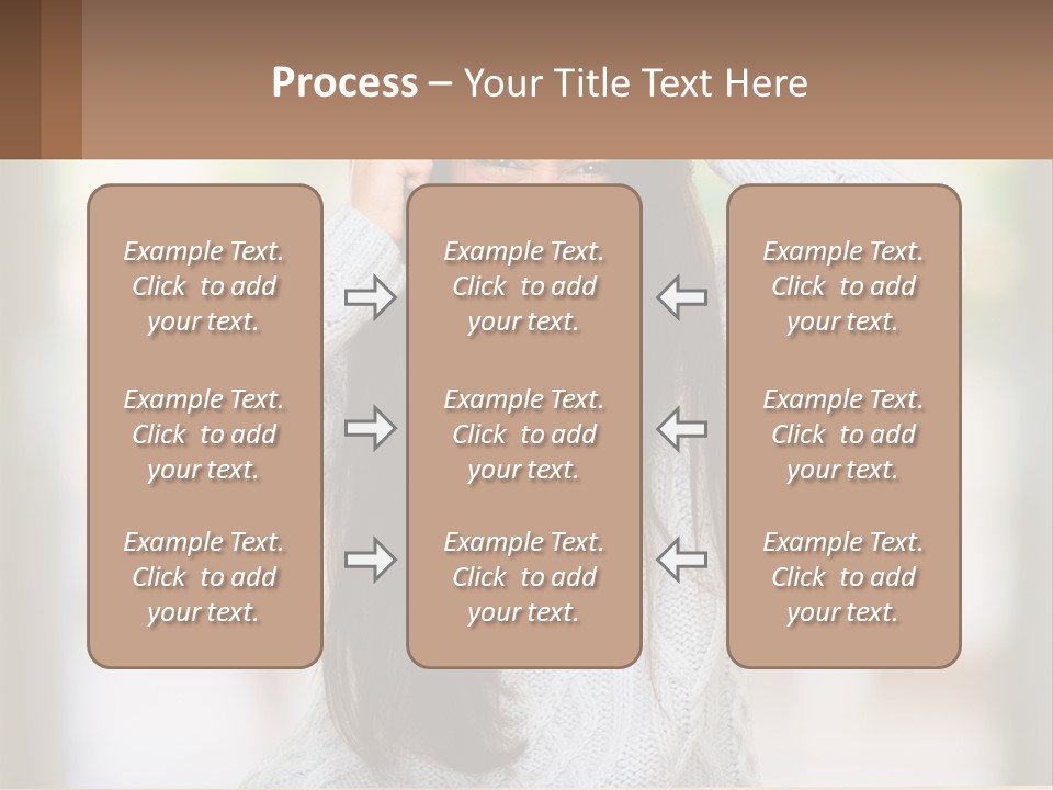 A Woman Holding Her Hair In Front Of Her Head PowerPoint Template