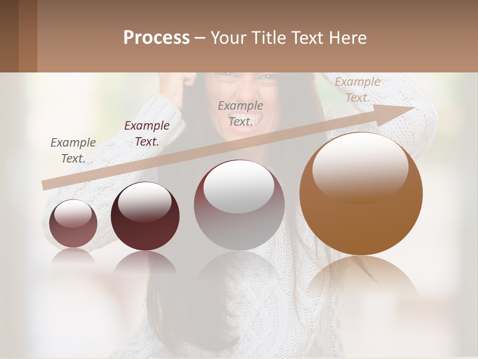 A Woman Holding Her Hair In Front Of Her Head PowerPoint Template