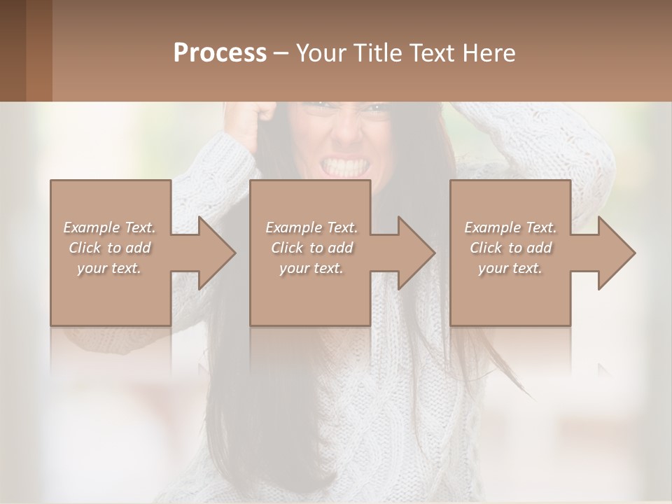 A Woman Holding Her Hair In Front Of Her Head PowerPoint Template
