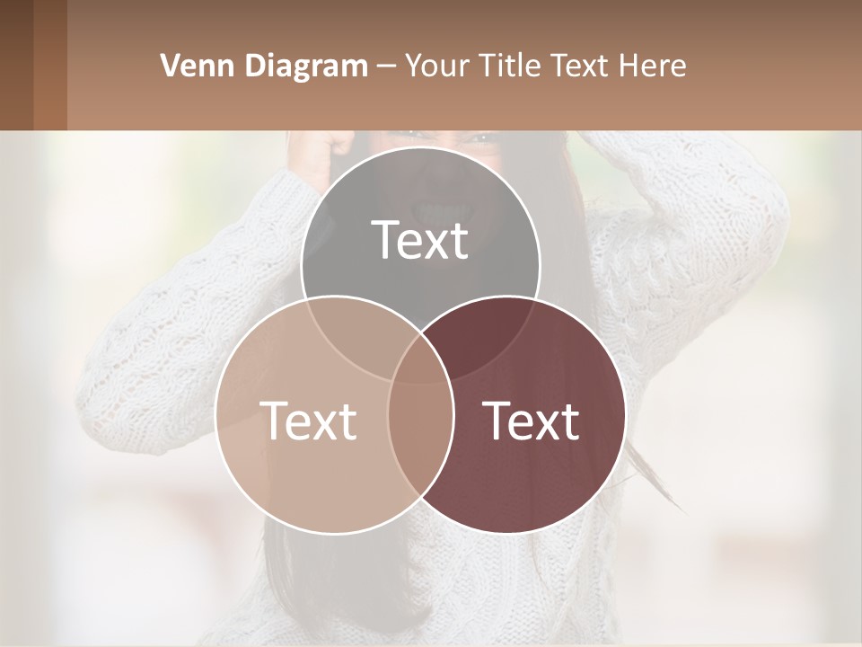 A Woman Holding Her Hair In Front Of Her Head PowerPoint Template