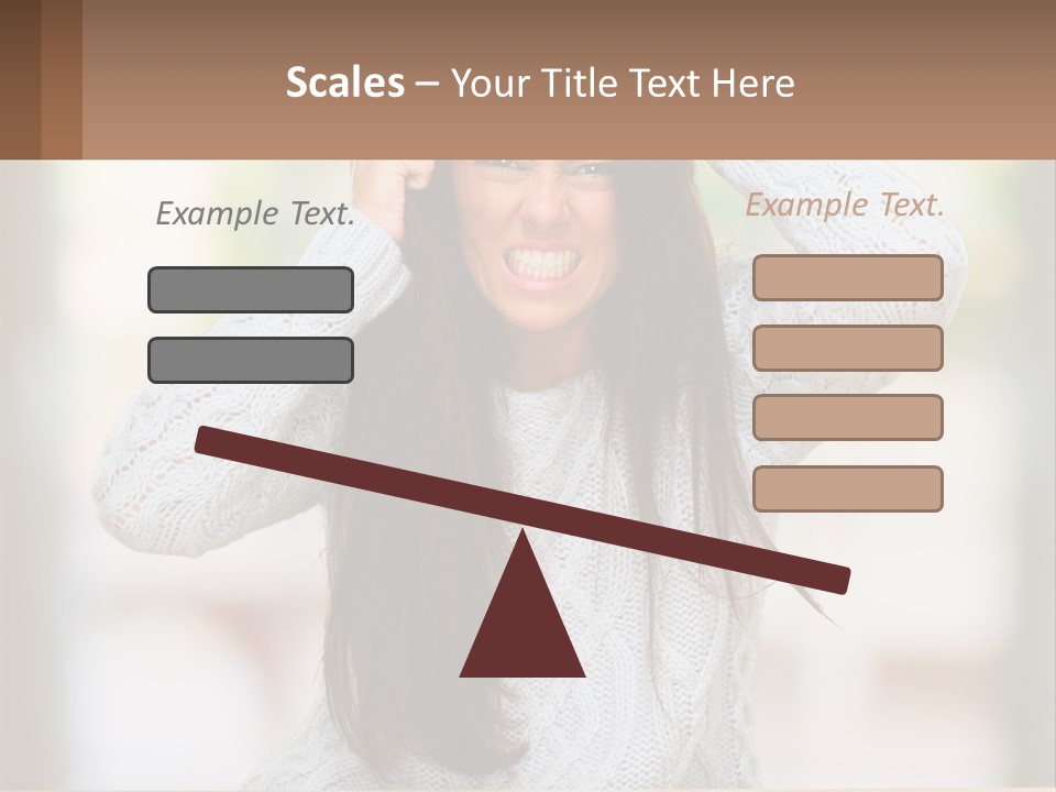 A Woman Holding Her Hair In Front Of Her Head PowerPoint Template